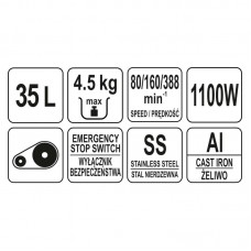YG-03027 YATO Mixer planetar cu bol 35L, 1100W..